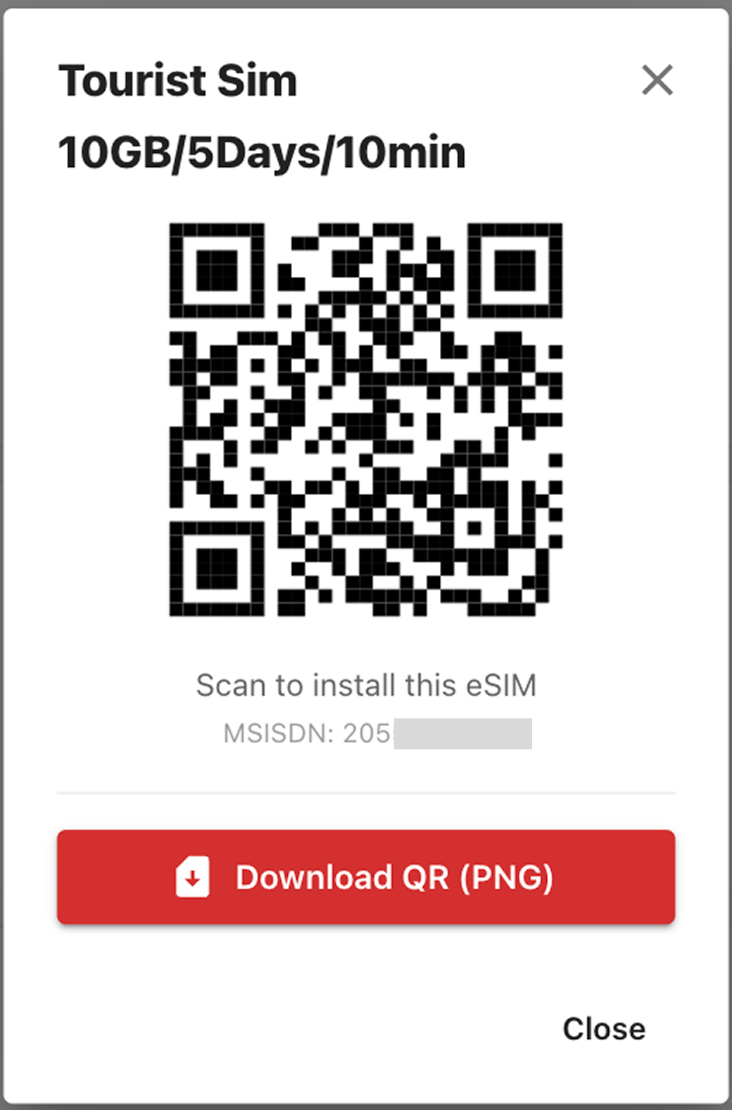 LTC Tourist eSim